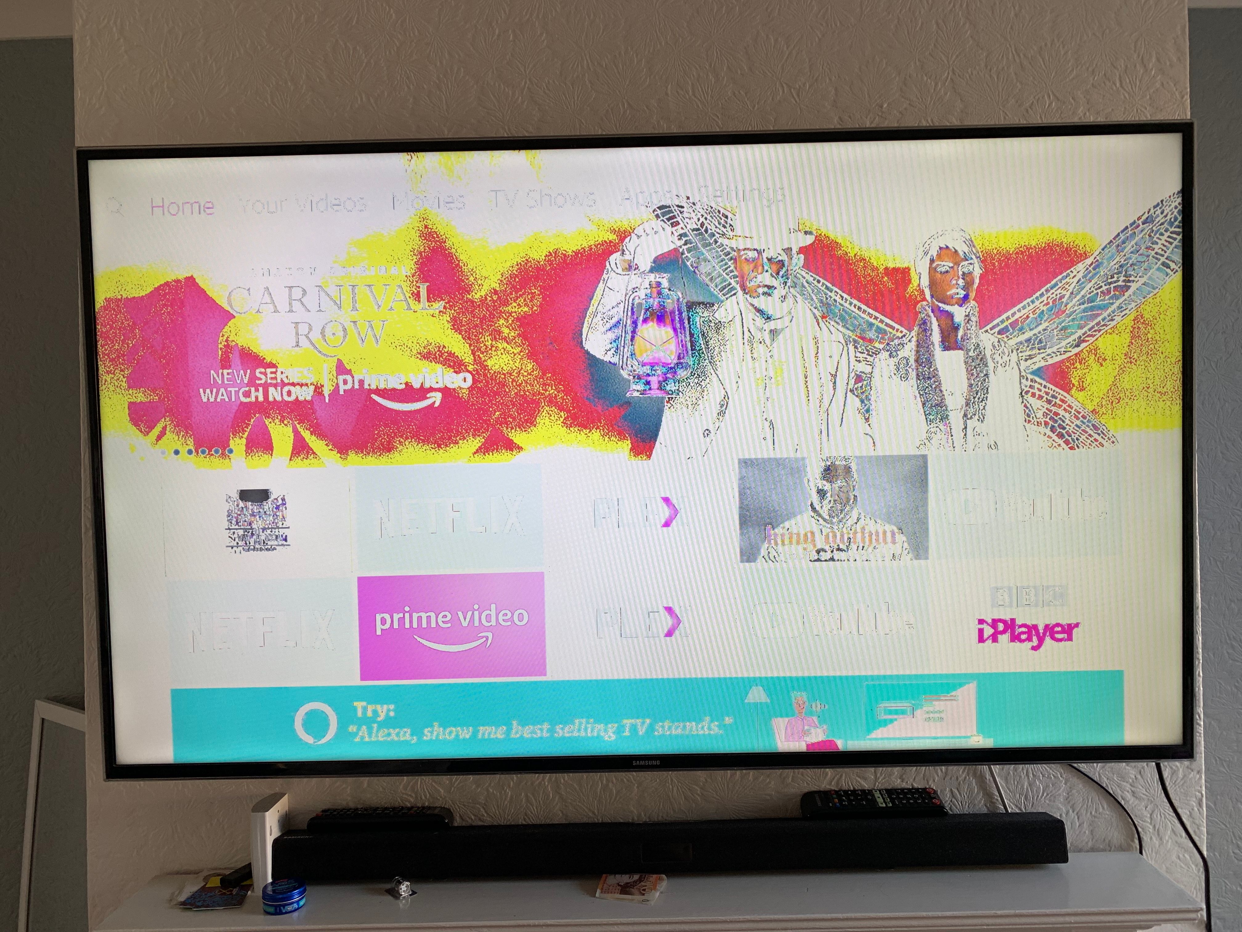 TV screen gone crazy colours - Samsung Community