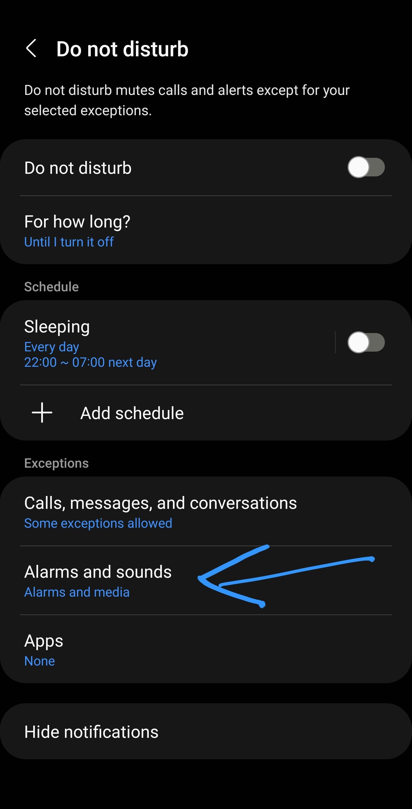 Solved: Alarm signal and Do Not Disturb Mode - Samsung Community