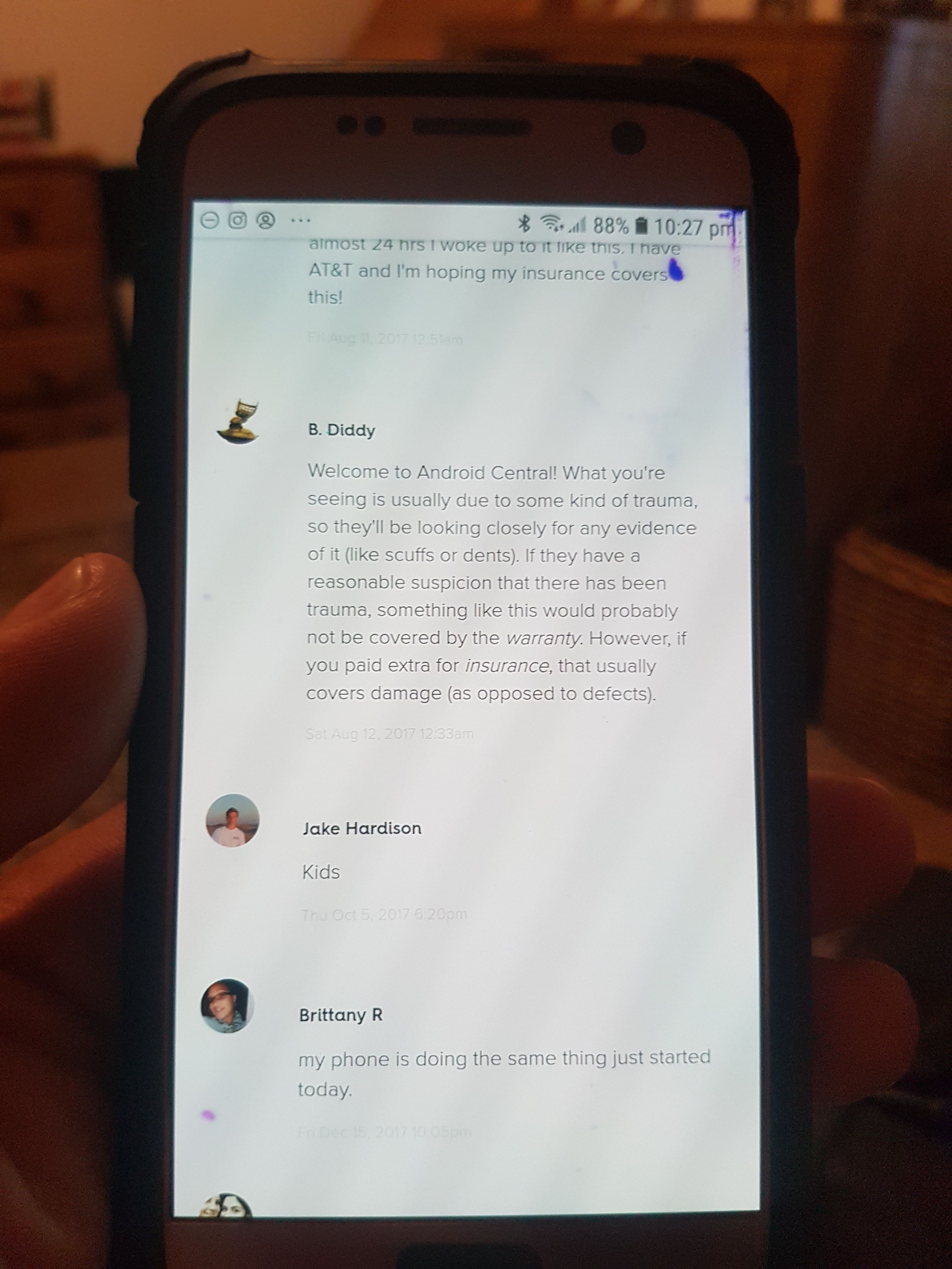 S7 purple screen bleed Samsung Community