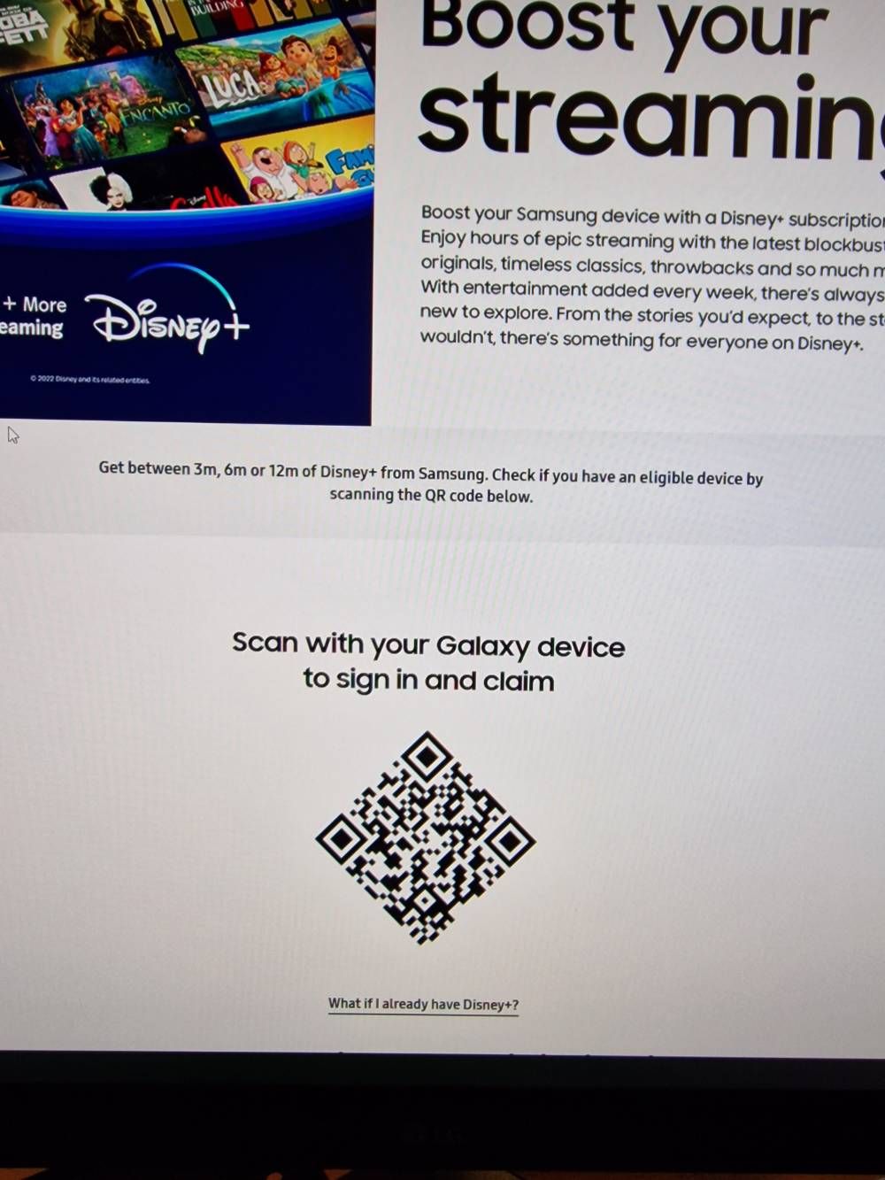 Solved: Boost your Disney+ with Samsung. Get 12 months' entertainment from  us when you buy a Galaxy S22 series device before 22nd April - Samsung  Community