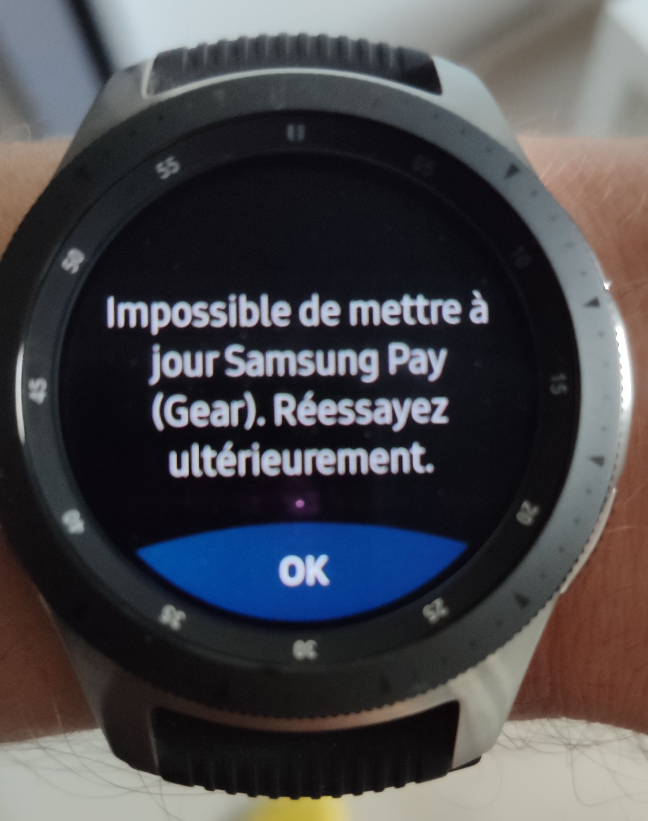 Résolu : Mise à jour Samsung Pay sur Galaxy Watch impossible après  ré-initialisation de la montre - Samsung Community