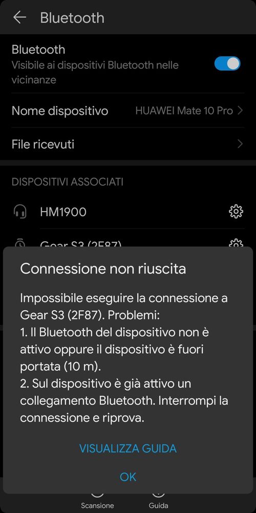 Risolto: [SOLVED] Gear S3 e connessione bluetooh (Huawei) - Samsung  Community