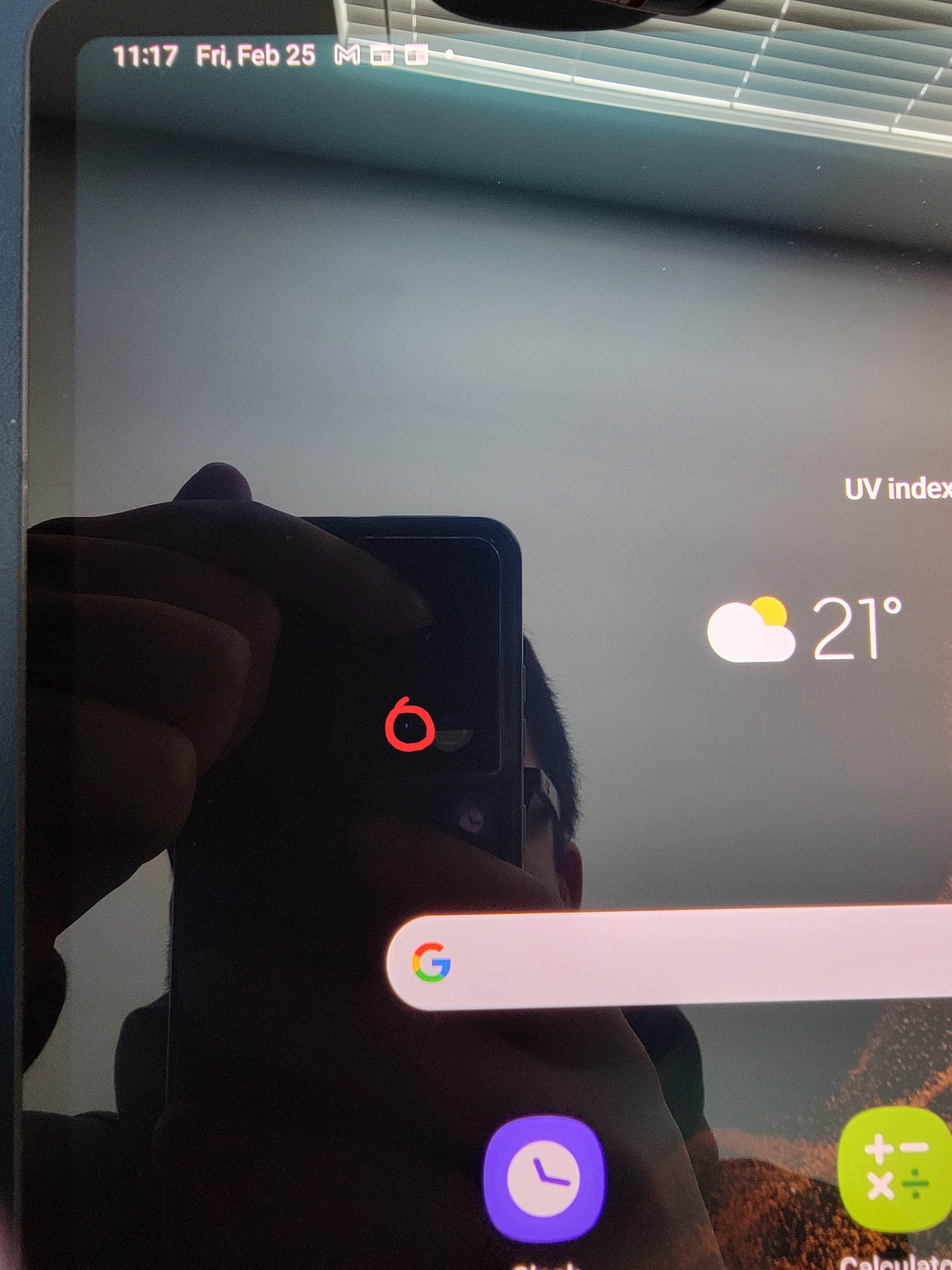 Small blue pixel dot on new Samsung Ultra S8 tablet screen