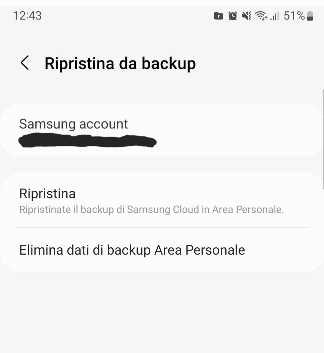 Backup area personale s22 ultra Samsung Community