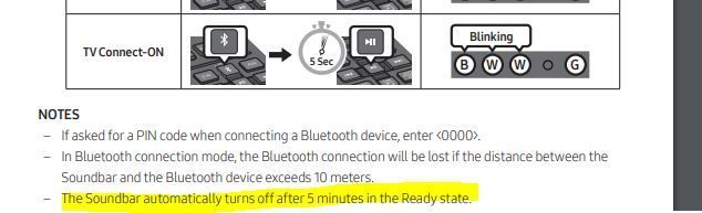 samsung soundbar turn off bluetooth
