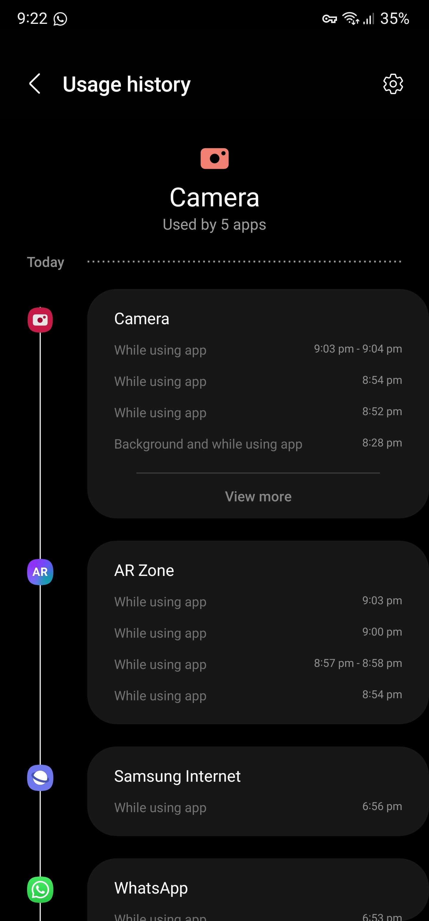 Constant green dot on home screen s22 ultra Samsung Community
