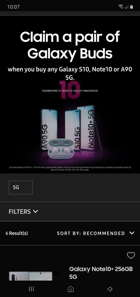 New offer on UK Samsung Website.
