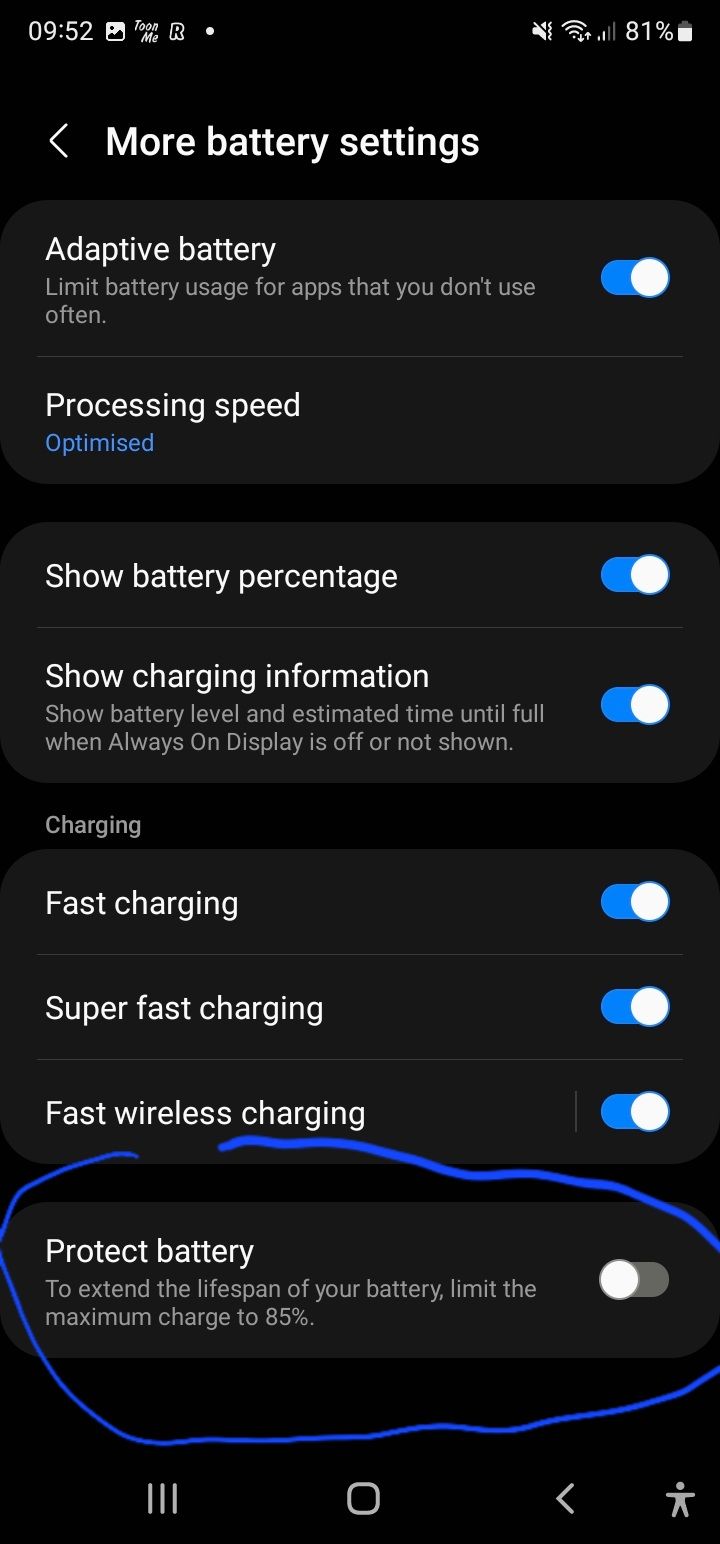 Battery protection feature stops the voltage of charger? - Samsung Community