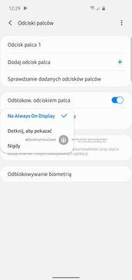 Pokazywanie miejsca odcisku palca