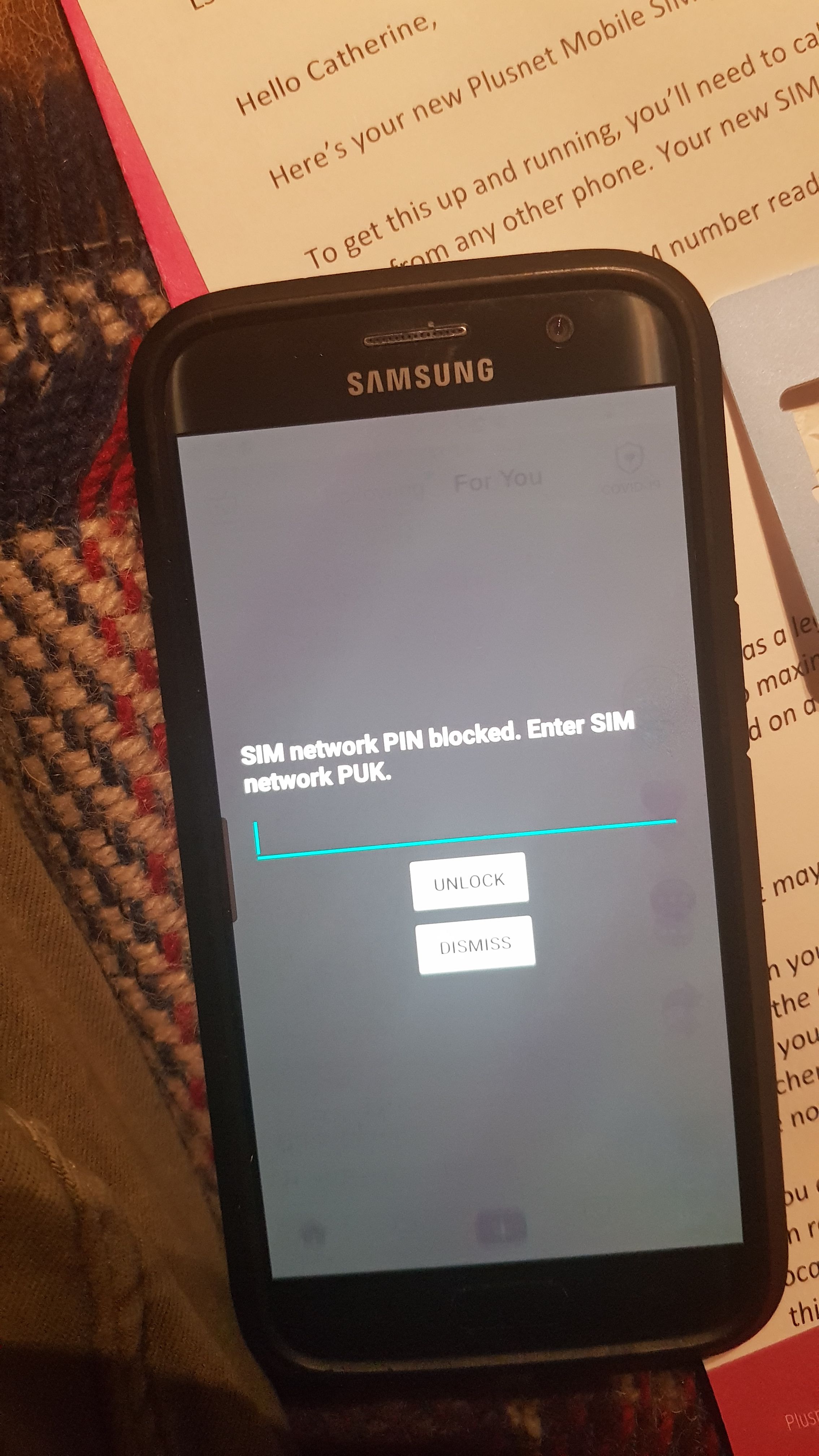 Solved: "Sim network pin blocked.enter sim network puk" - Samsung Community