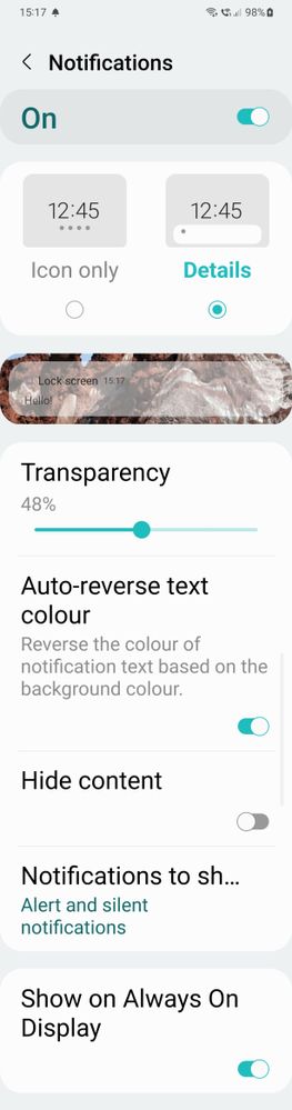 Unhide Notifications Android 12