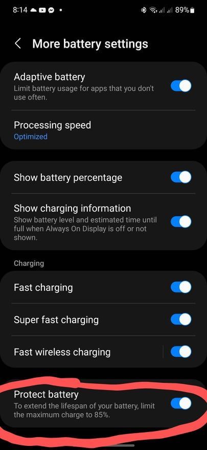 Solved: Protect Battery shortcut? - Samsung Community