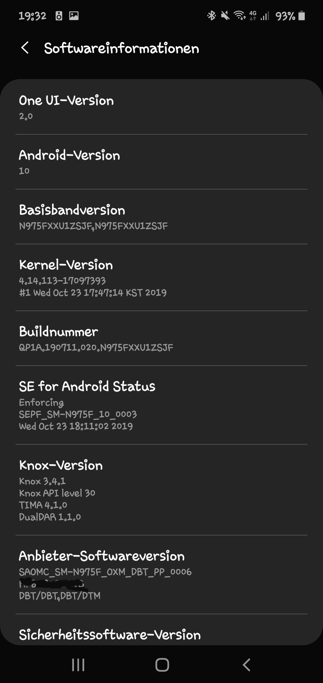 Samsung Android 10 Betatest