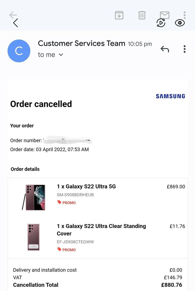 Cancel my order due to bugs issue with s22 ultra. Shame - Samsung Community