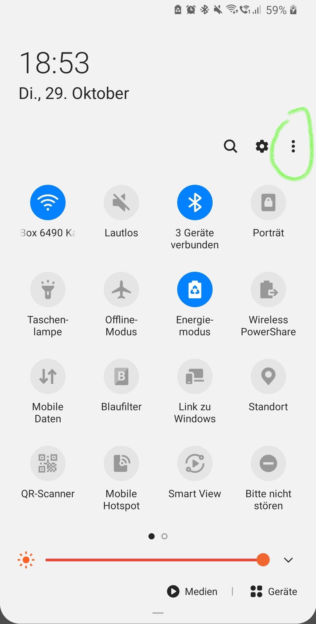 Gelöst: Das Icon für Bildschirm drehen ist verschwunden. Wie bekomme ich  das wieder? - Samsung Community