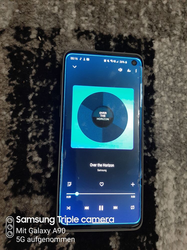Seitenlicht in alter Samsung Music App (v.16.2.14.14)