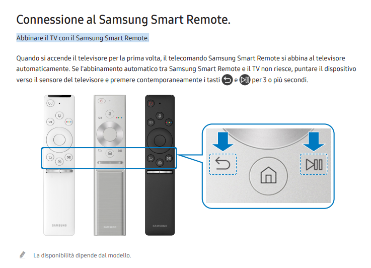 Risolto: UE55MU6400 Telecomando non funziona - Televisore bloccato - Pagina  3 - Samsung Community