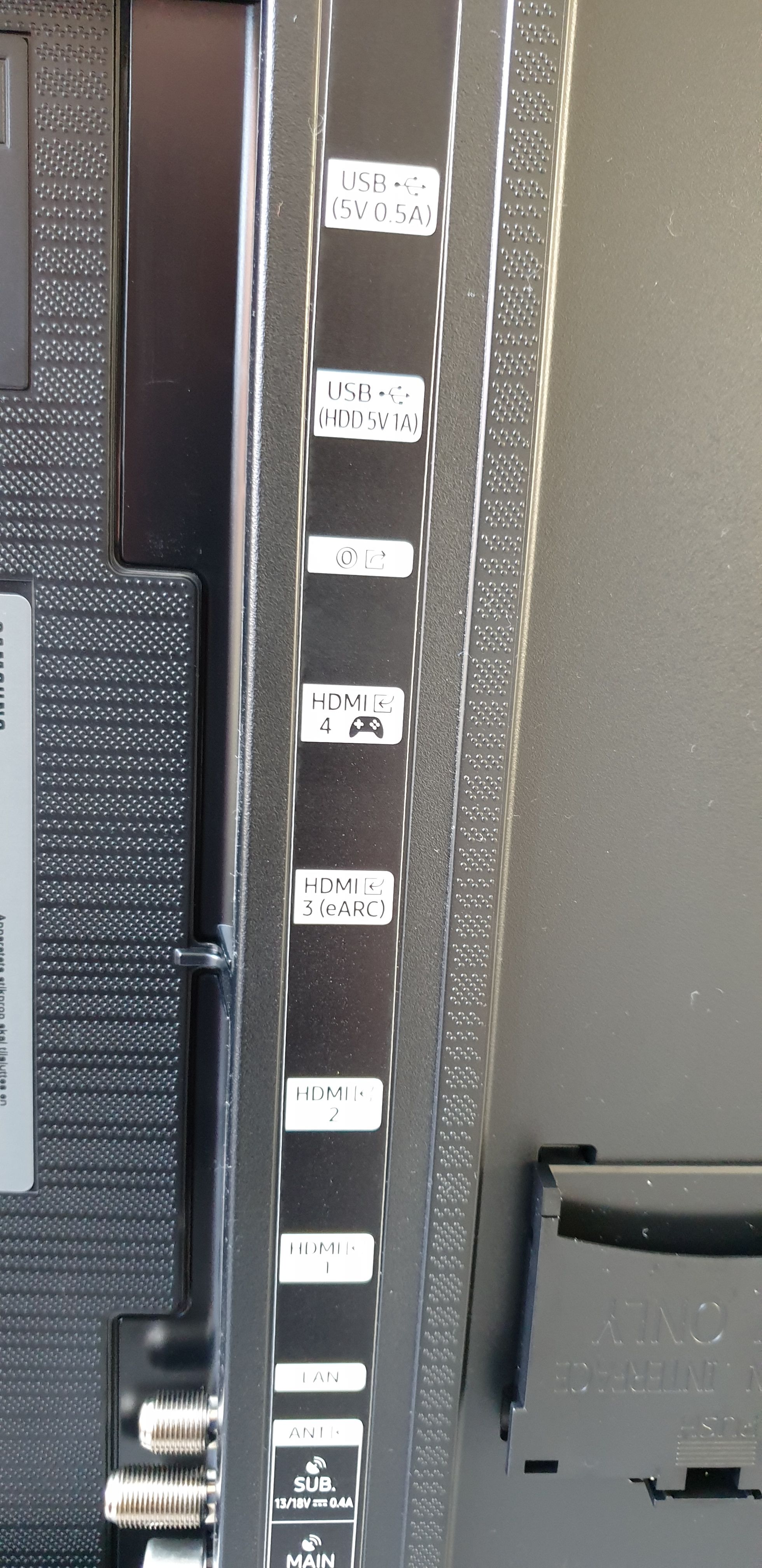 Rear Panel Description Help Please. Samsung Community