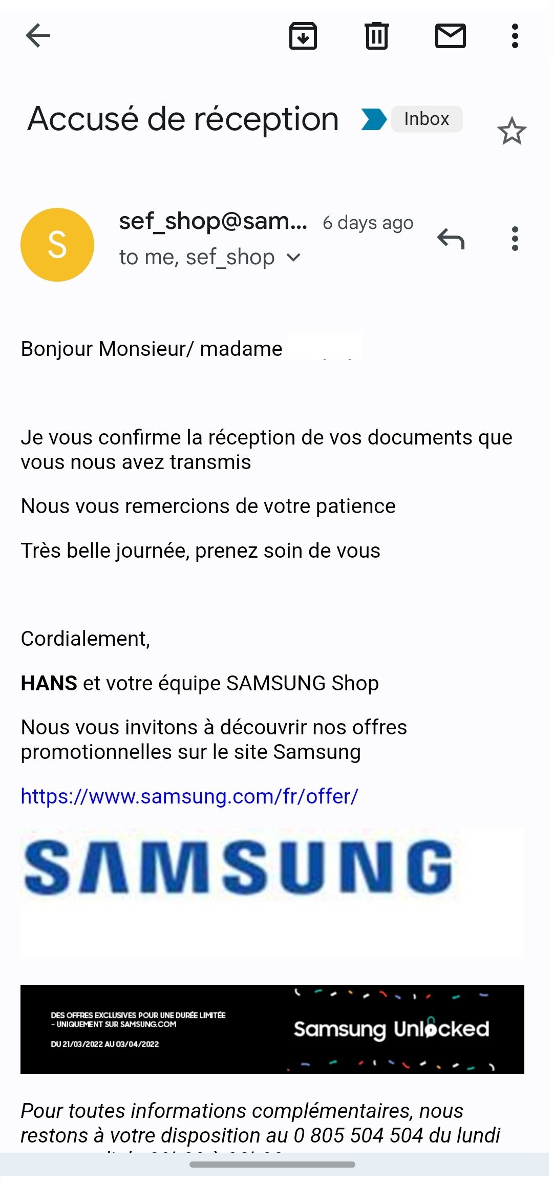 Résolu : Commande marqué livré mais non reçu - Samsung Community