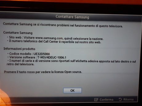 TV UE32D5000 non si spegne - Samsung Community