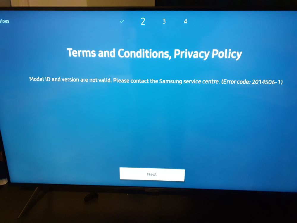 Help with Samsung TV ue43au7100kxxu, Model ID and version are not valid  [2014506-1] - Samsung Community