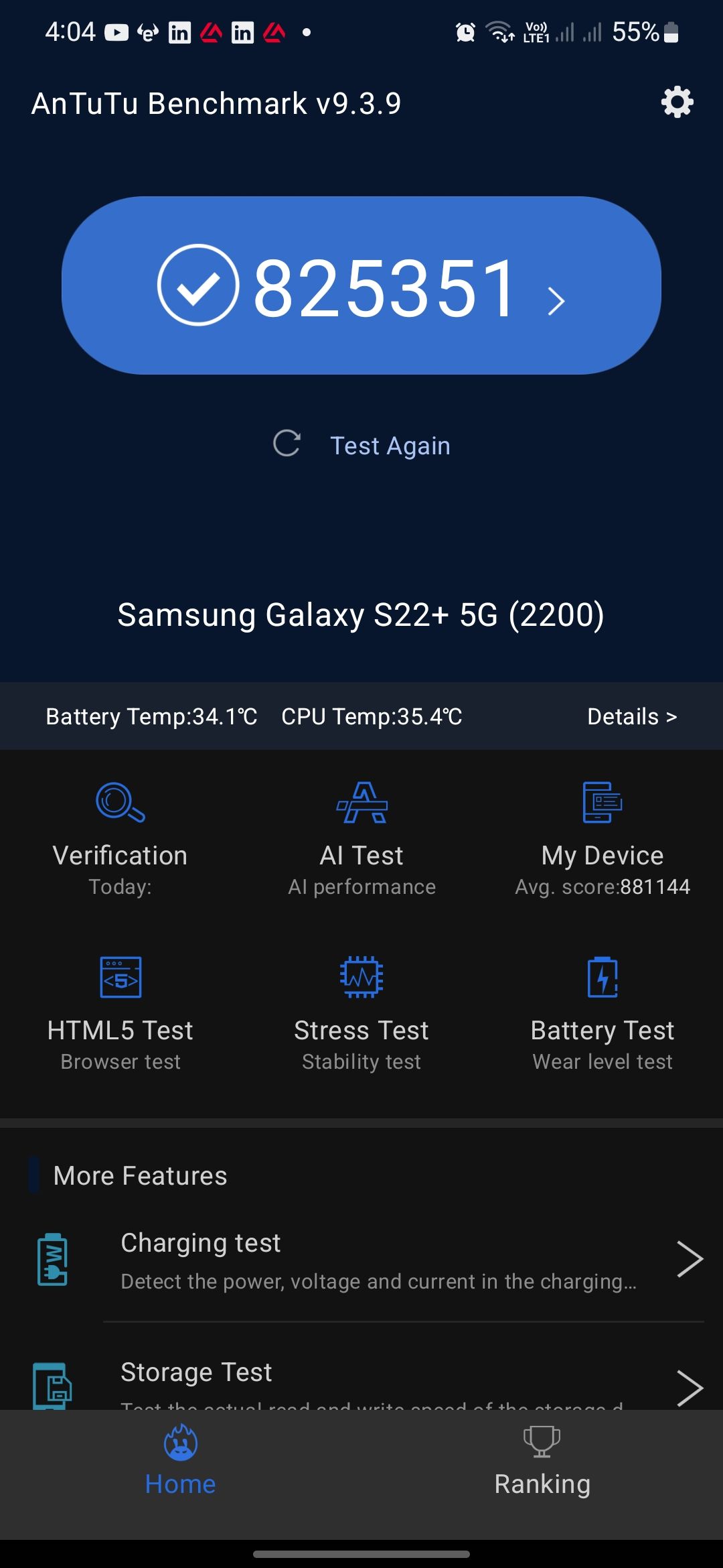 Benchmark Antutu s22+ - Samsung Community