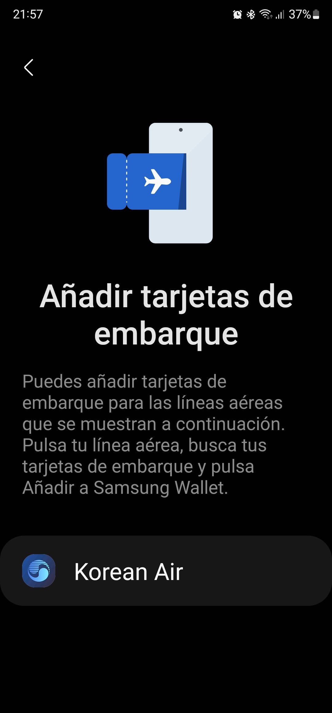Solucionado: [Samsung Wallet] Tarjetas de embarque - Samsung Community