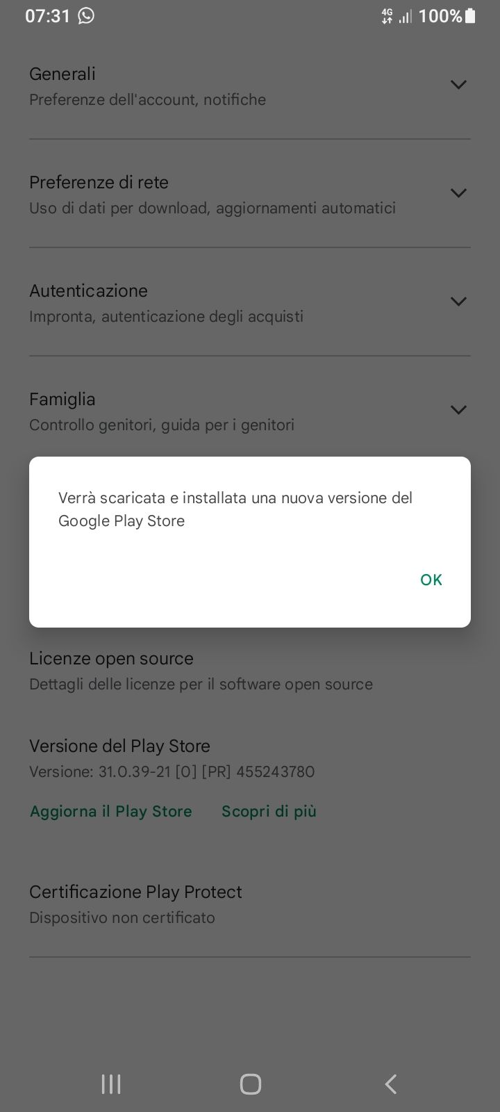 Play protect dispositivo non certificato Samsung Community