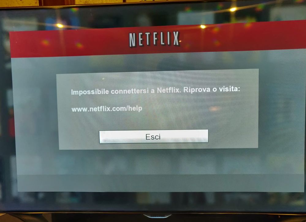 ERRORE Apertura Netflix (Samsung TV UE46ES8000) - Samsung Community