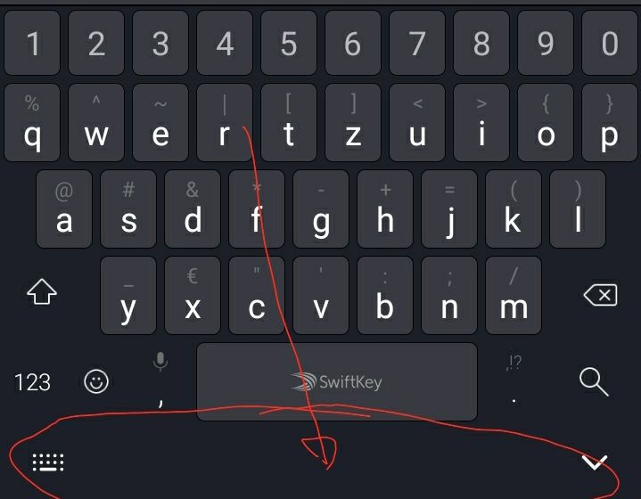 Gelöst: Balken unter der Tastatur - Samsung Community