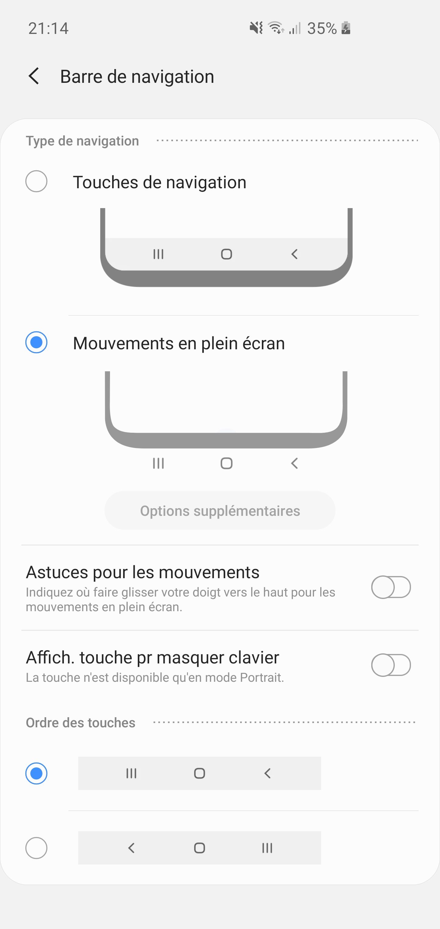 Résolu : Problème activation navigation par gestes One UI 2.0 - Samsung  Community