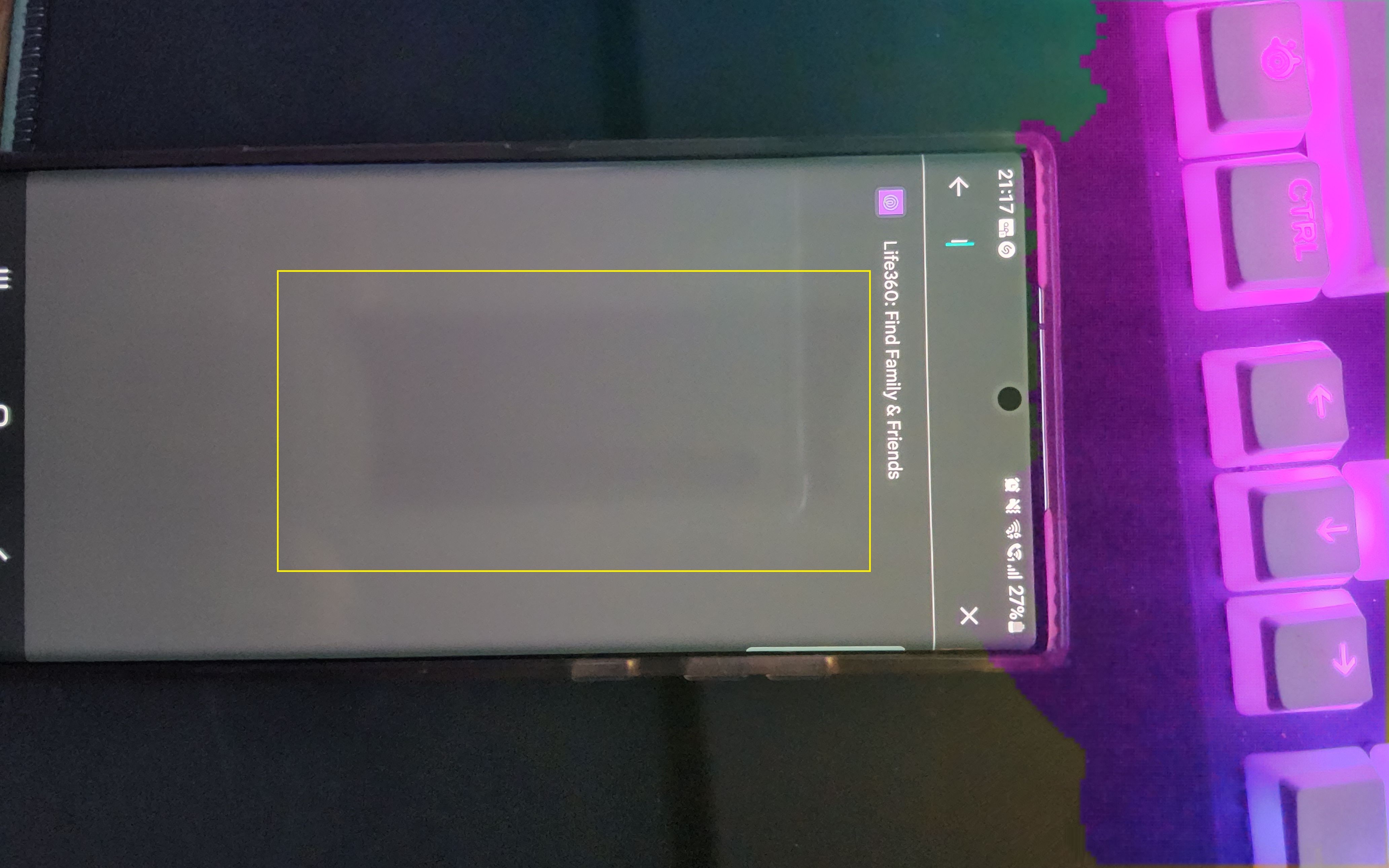 Advise Note 20 Ultra Rectangle on Screen Samsung Community