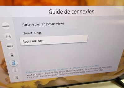 Résolu : iPhone AirPlay vers TV SAMSUNG - Samsung Community