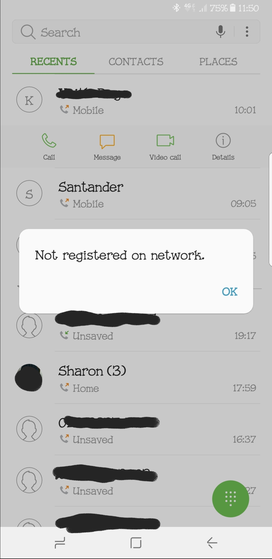 Still Getting Not Registered On Network Error Samsung Community