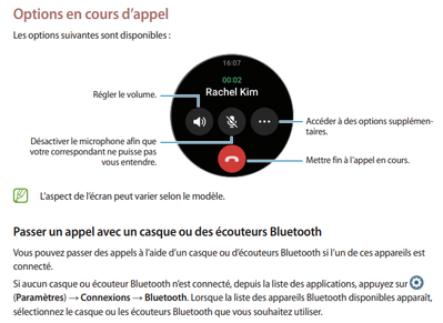 Galaxy watch discount active repondre appel