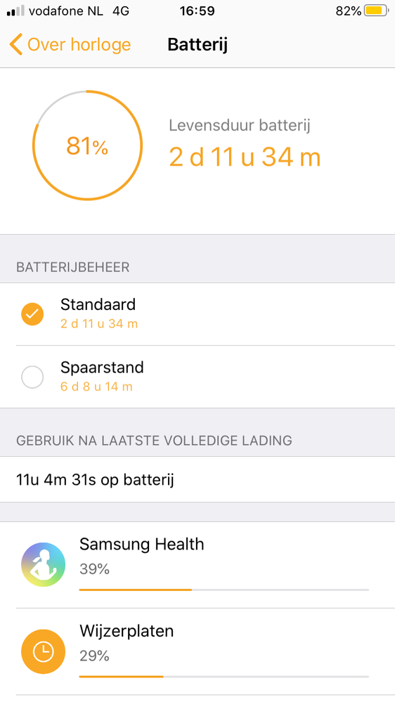 Opgelost: Batterijduur Samsung Galaxy Watch - Samsung Community