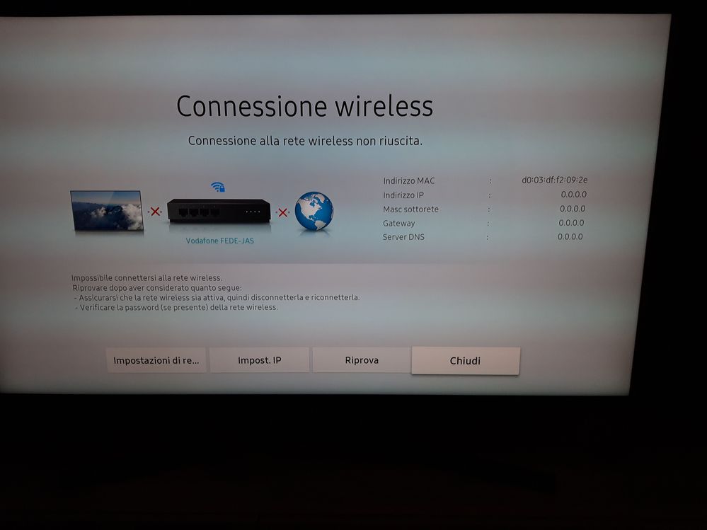 UE55RU7400UXZT Rileva WIFI ma non connette - Samsung Community