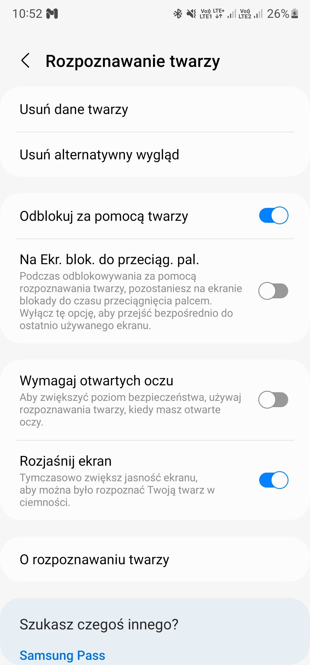 Brak rozpoznawania twarzy - Samsung Community