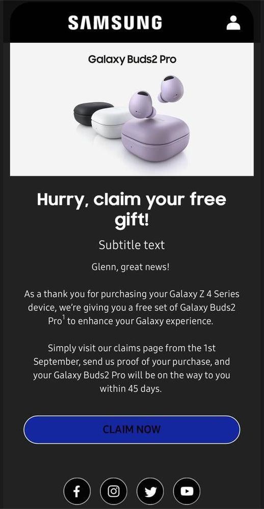 Samsung members free galaxy buds new arrivals