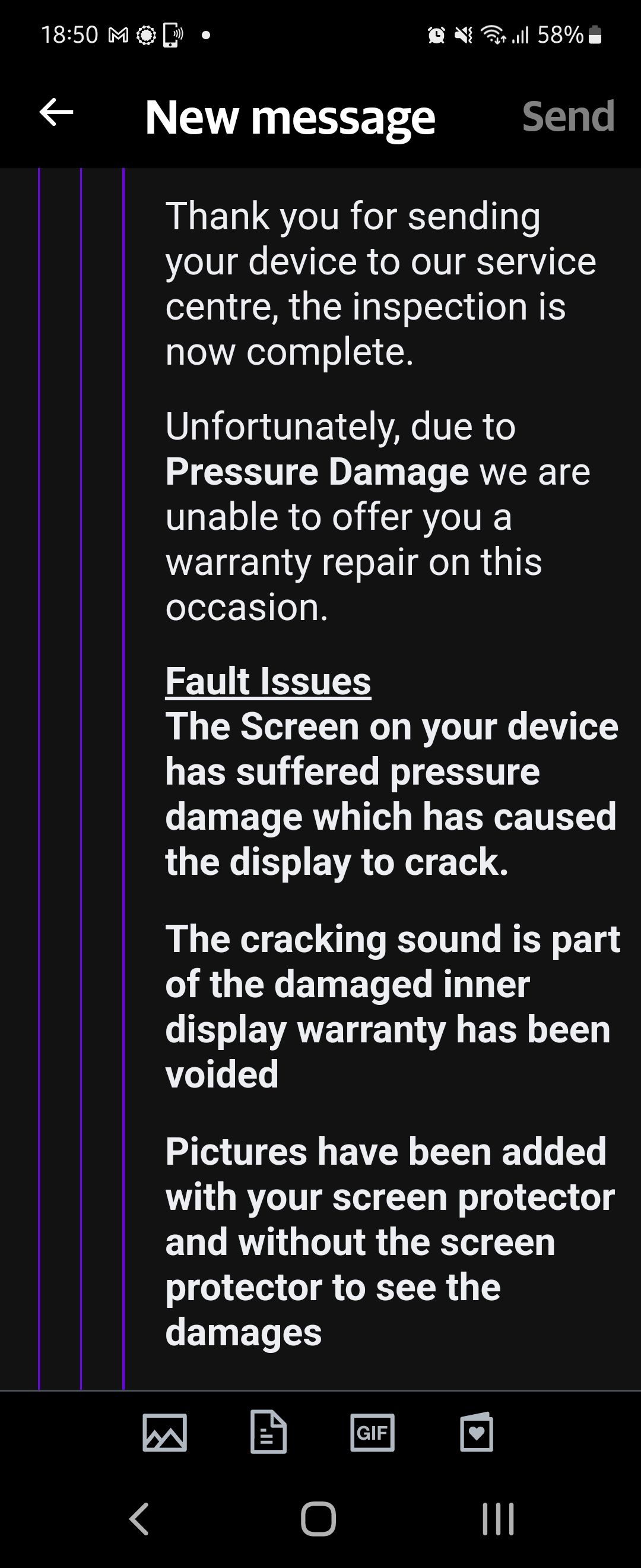 Z Flip 3 Screen Cracked along fold!! Samsung Community