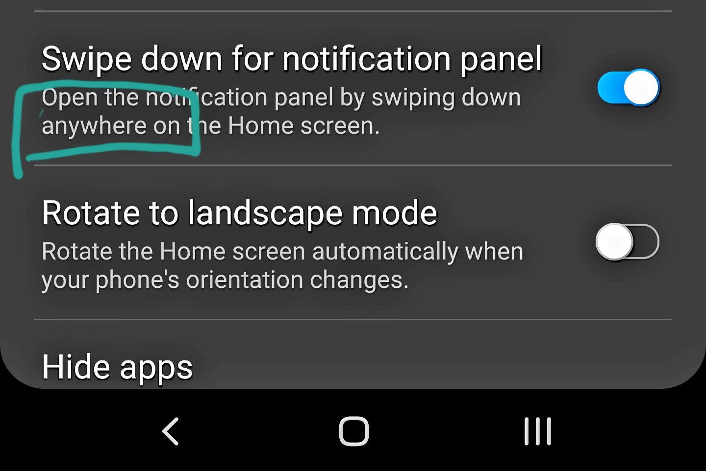 Solved: Swipe down Android 10 - Samsung Community