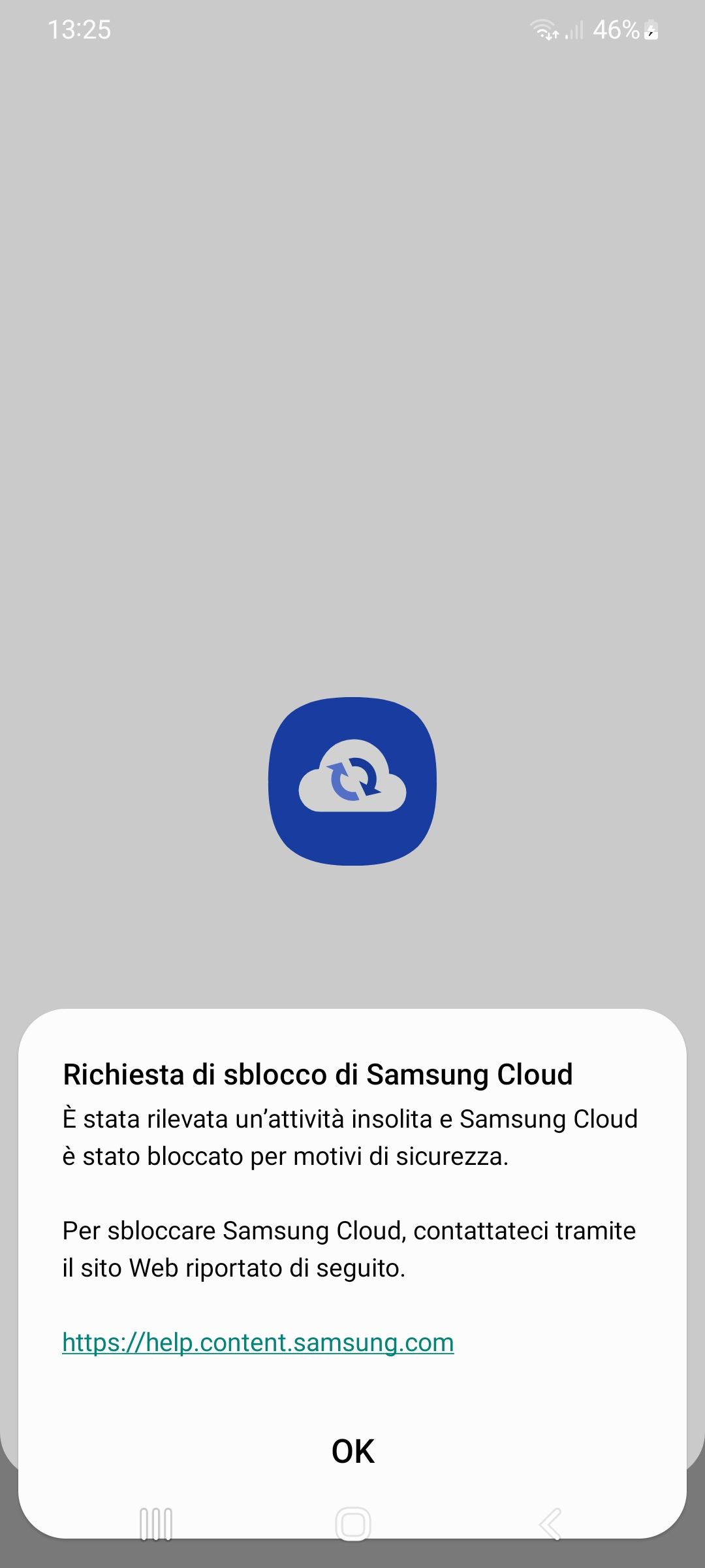 Samsung cloud bloccato per attività insolite sbloccare