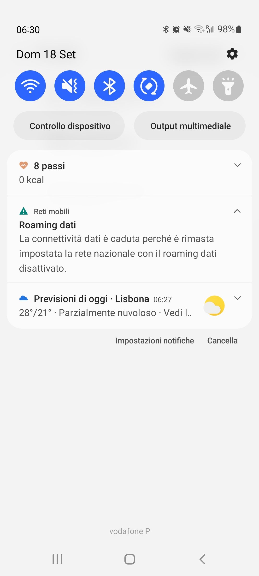 Connessione dati non funziona estero (Europa) - Samsung Community