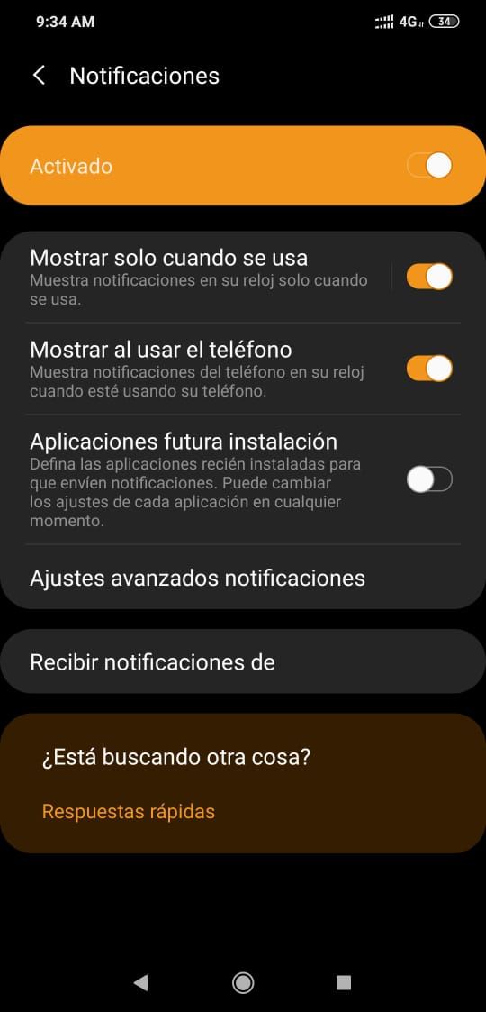 Galaxy watch no recibe notificaciones