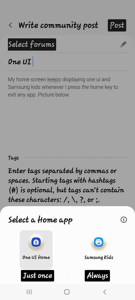 One UI home prompt - Samsung Community