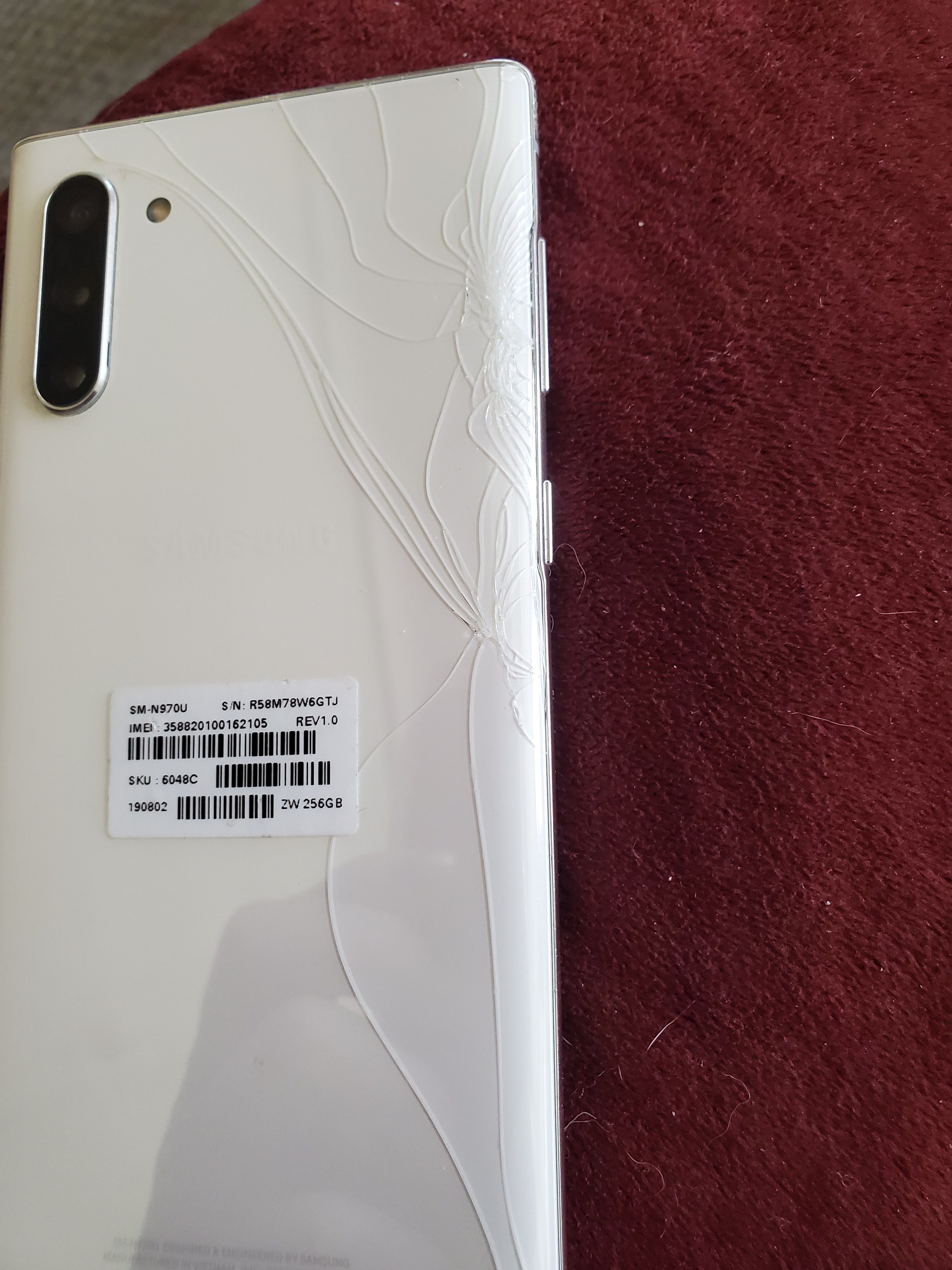 Note 10 cracked screen - Samsung Community