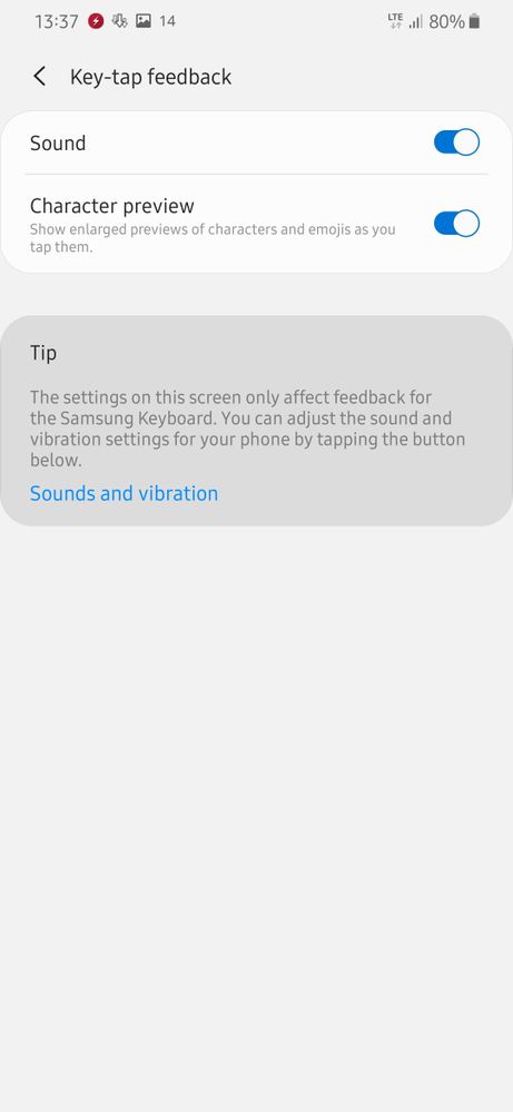 A40 NOT having any options to vibrate when tapping - Samsung Community