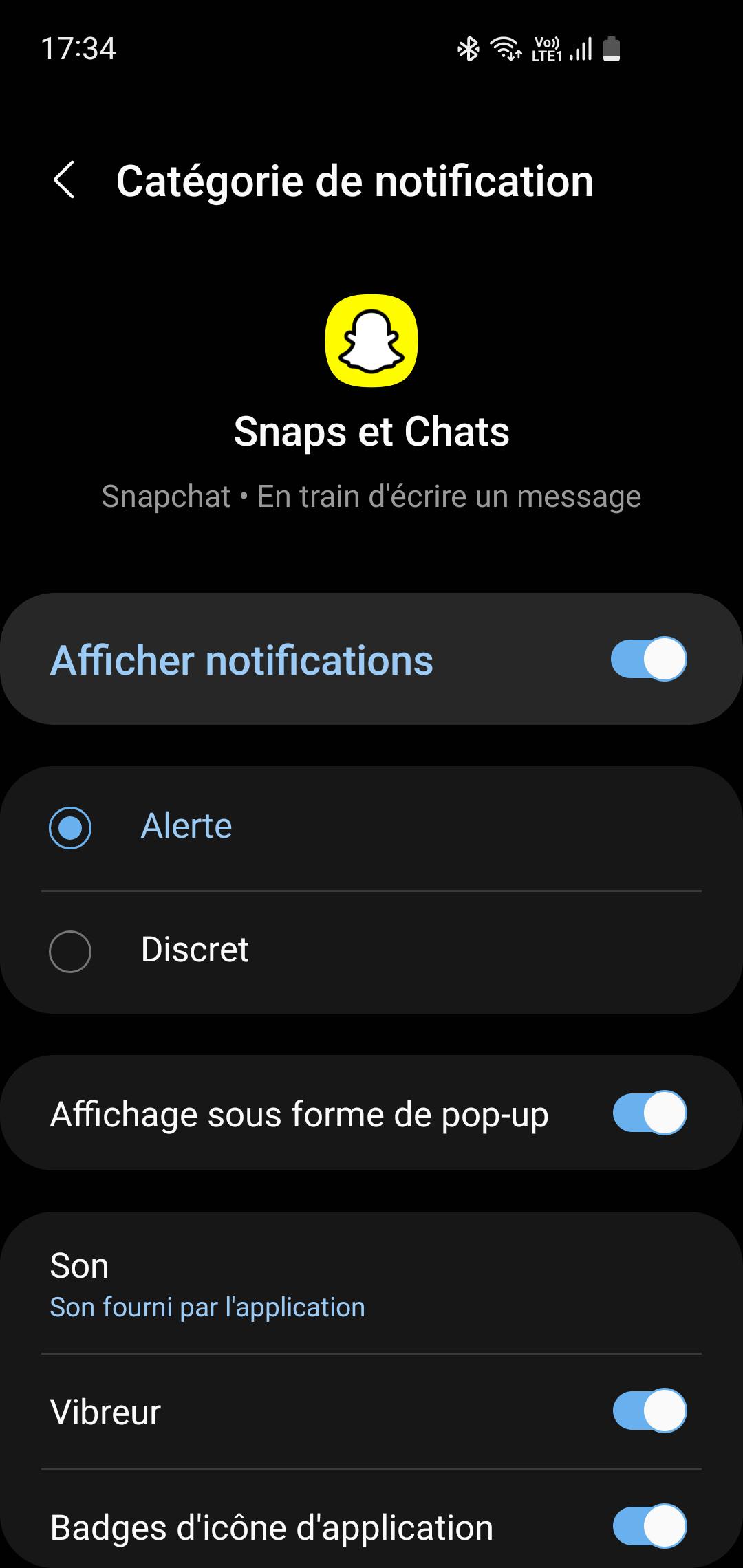 Résolu Son de notification snap Samsung Community