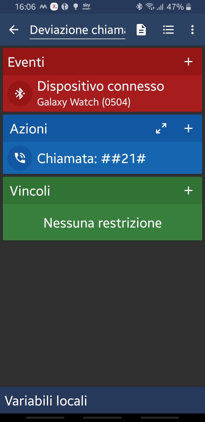 Galaxy watch lte trasferimento di chiamata Samsung Community