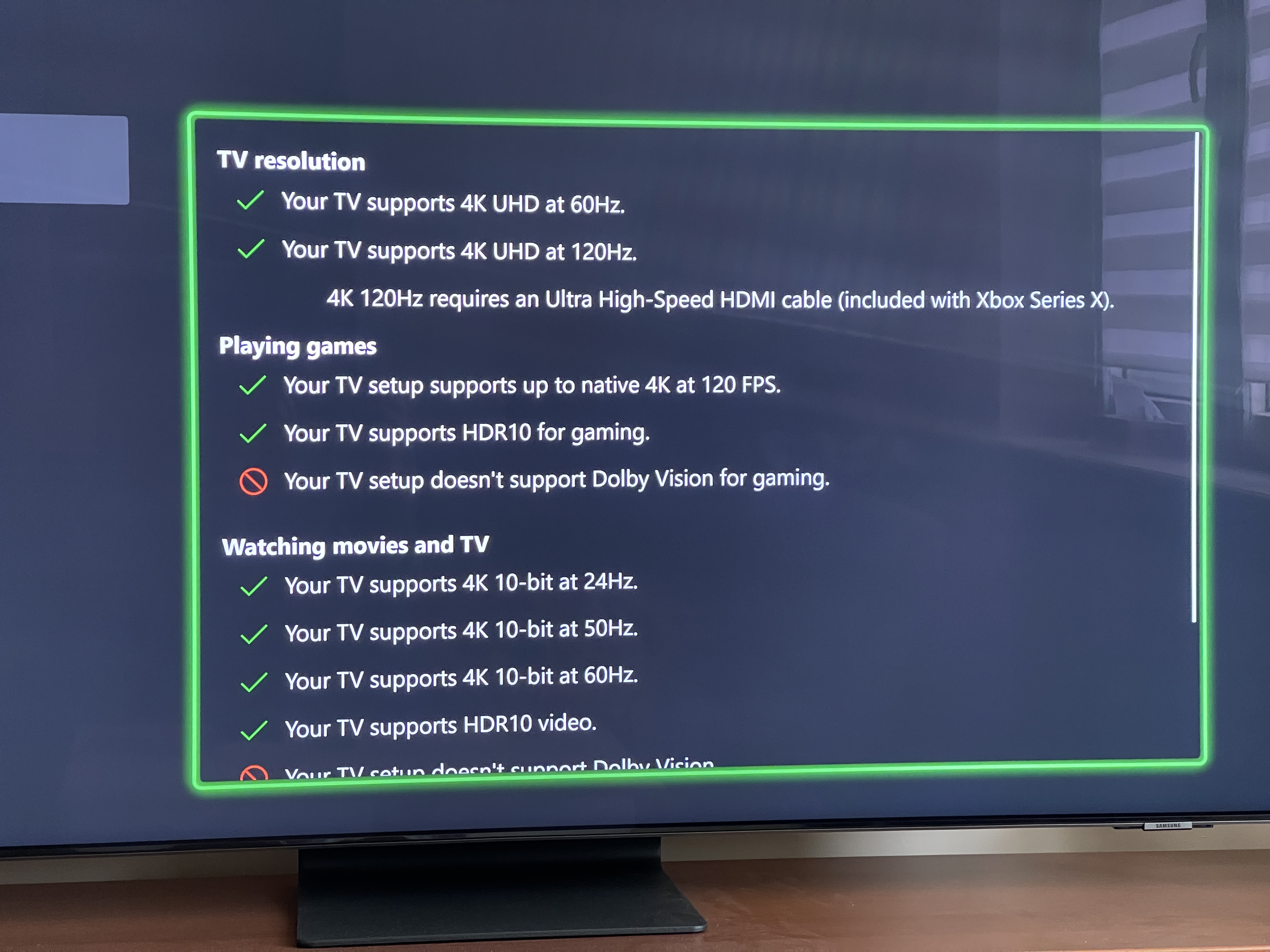 Series S says TV does not support 120 hz even though it does… : r/xbox